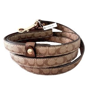 🎁COACH tan signature dog leash